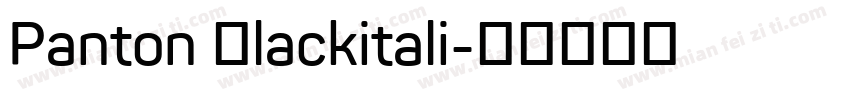 Panton Blackitali字体转换